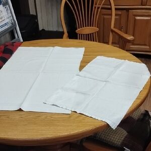 Canon White Cotton Fabric And Small Napkin Or Towel